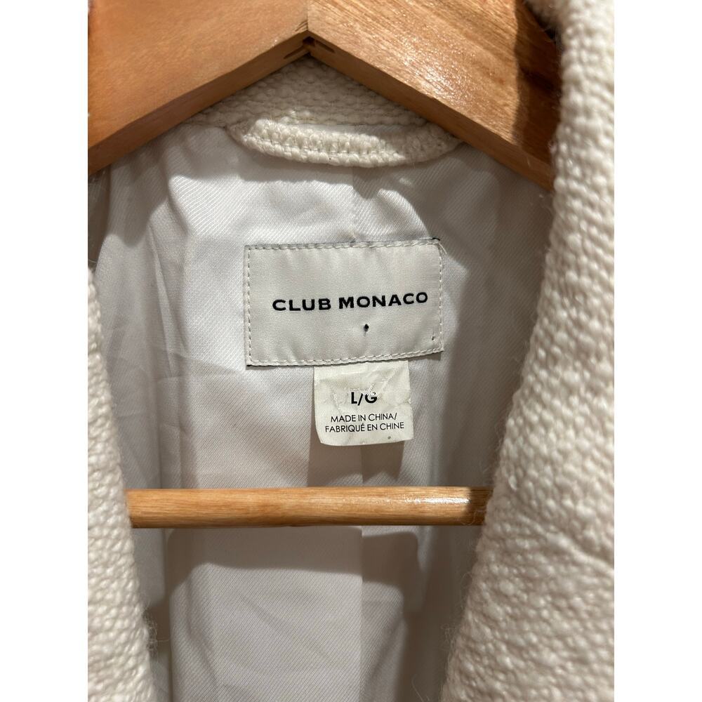 CLUB MONOCO textured tweed classic wool blend cream blazer size L - Picture 11 of 11